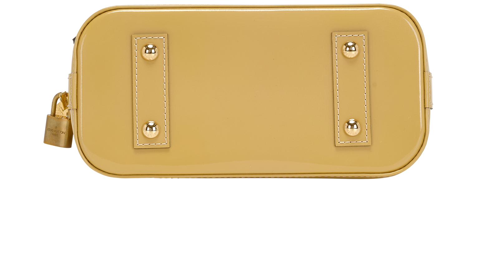 Alma BB, &pound;1,100, Handbags, Yellow, Patent Leather, Top view